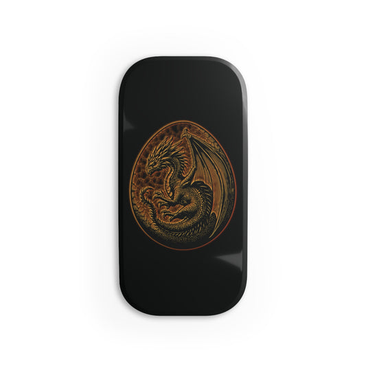 Dragon Crest Phone Grip — Click‑On Stand & Secure Hold