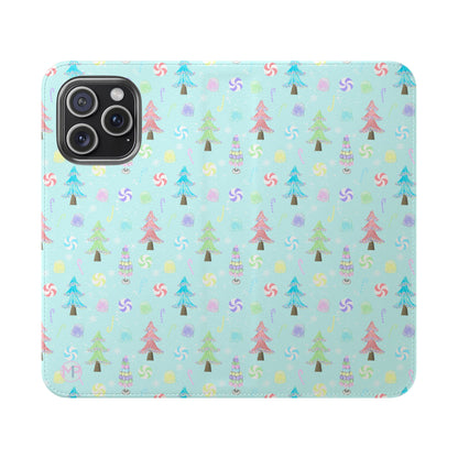 Pastel Christmas Trees Wallet Case