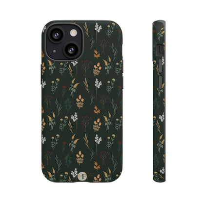 Pressed Floral Tough Phone Case - Durable Design for Nature Lovers