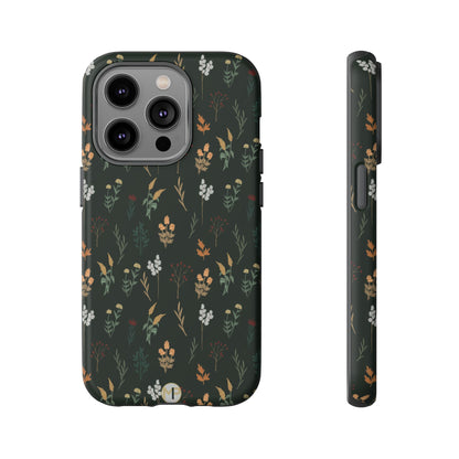 Pressed Floral Tough Phone Case - Durable Design for Nature Lovers