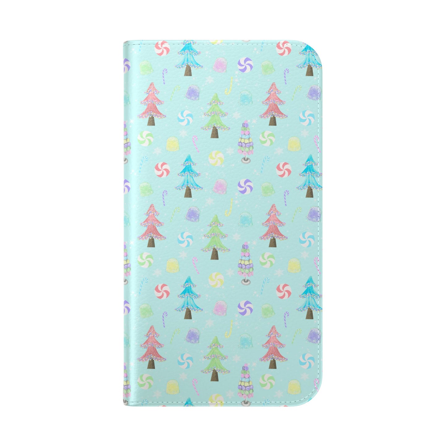 Pastel Christmas Trees Wallet Case
