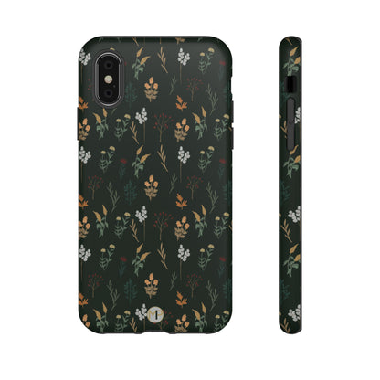 Pressed Floral Tough Phone Case - Durable Design for Nature Lovers