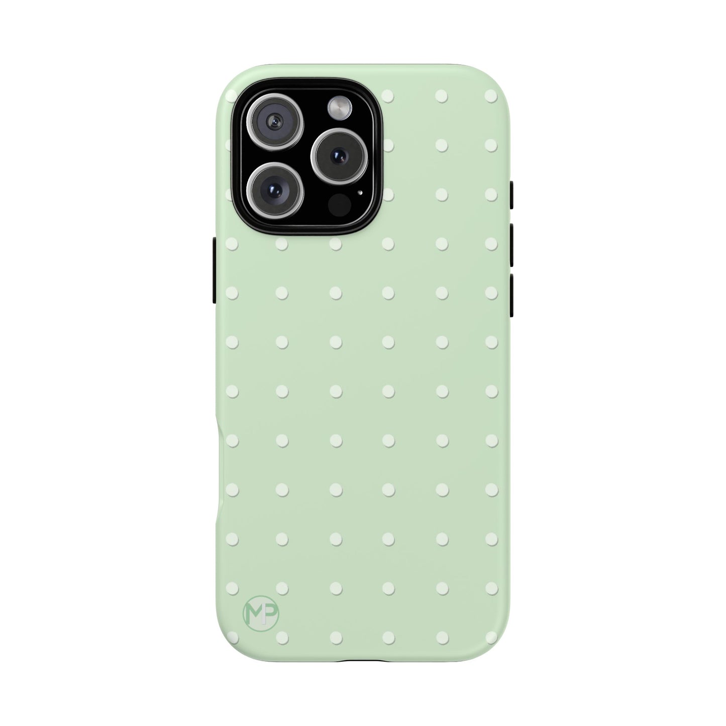 Mint Dot Tough Phone Case — Protective Polka Dot iPhone Cover