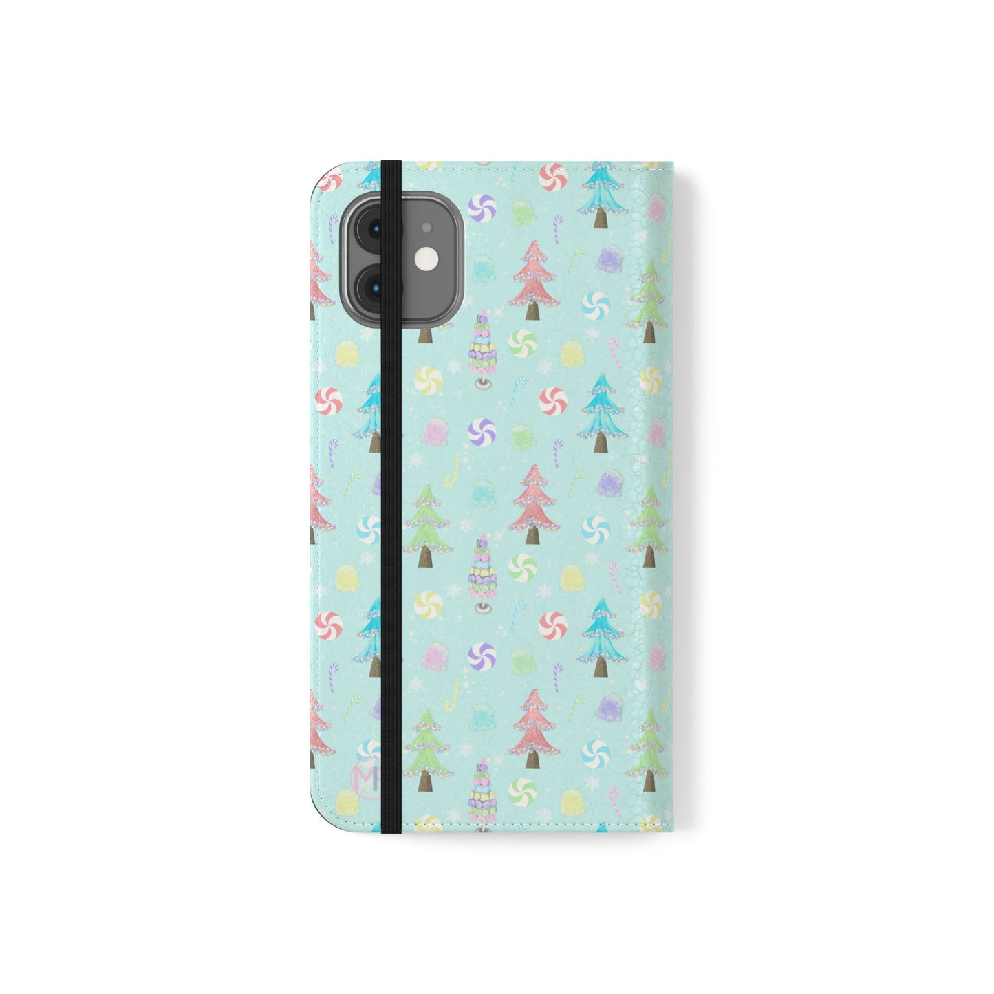Pastel Christmas Trees Wallet Case