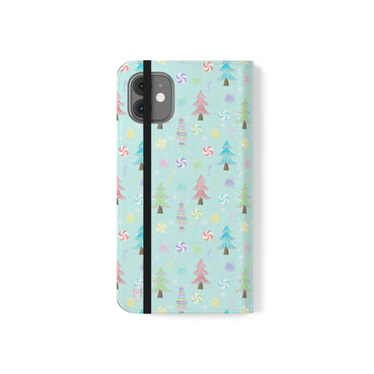 Pastel Christmas Trees Wallet Case