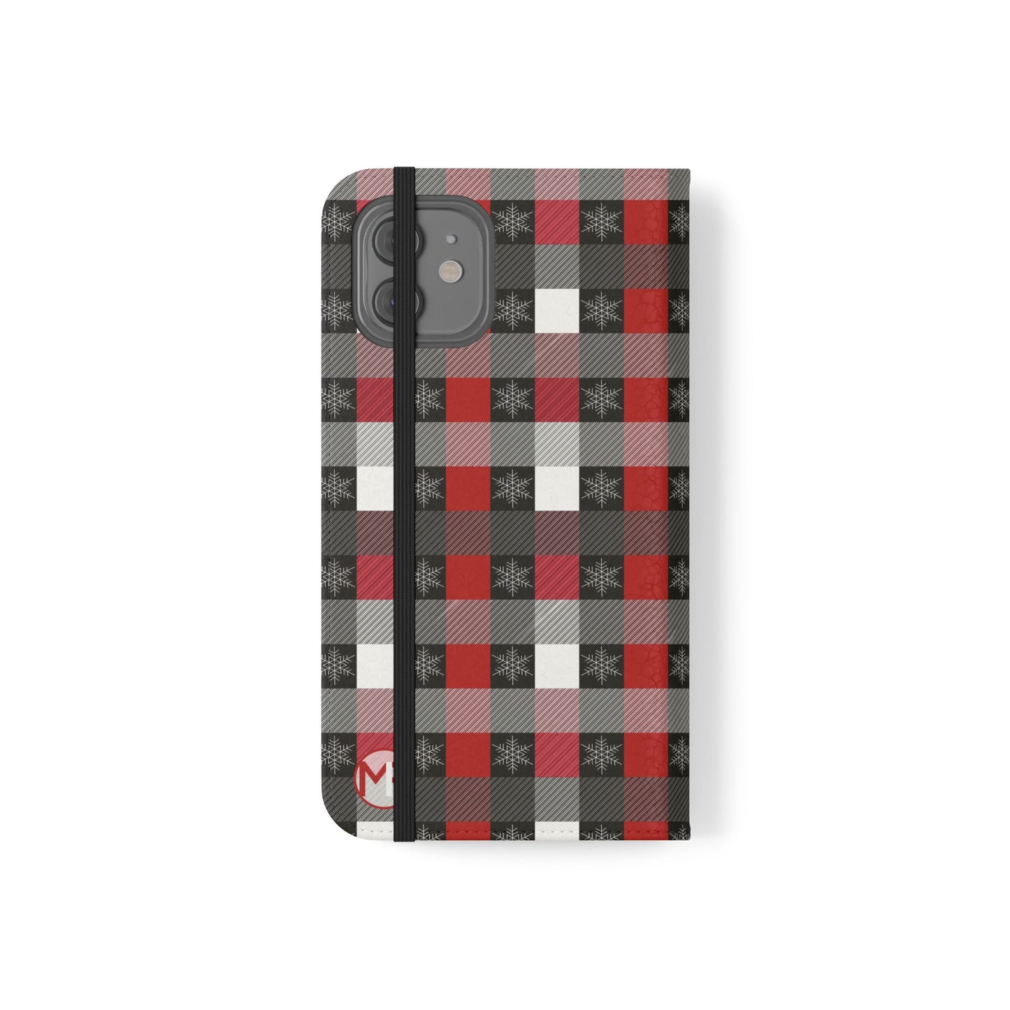 Red & Black Buffalo Plaid Flip Phone Case – Wallet Folio Cover