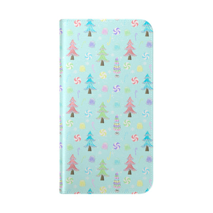 Pastel Christmas Trees Wallet Case