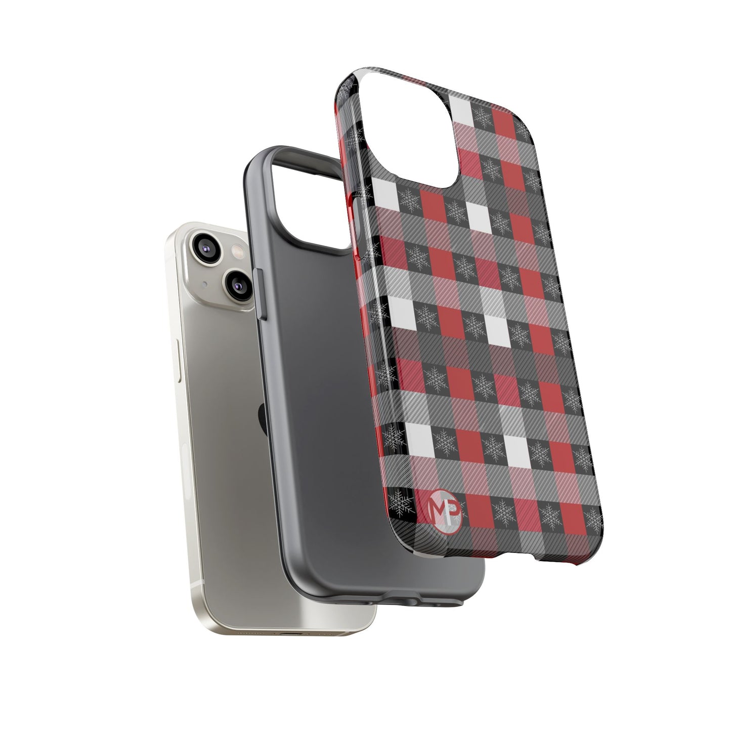 Red and Black Buffalo Plaid Tough Phone Case