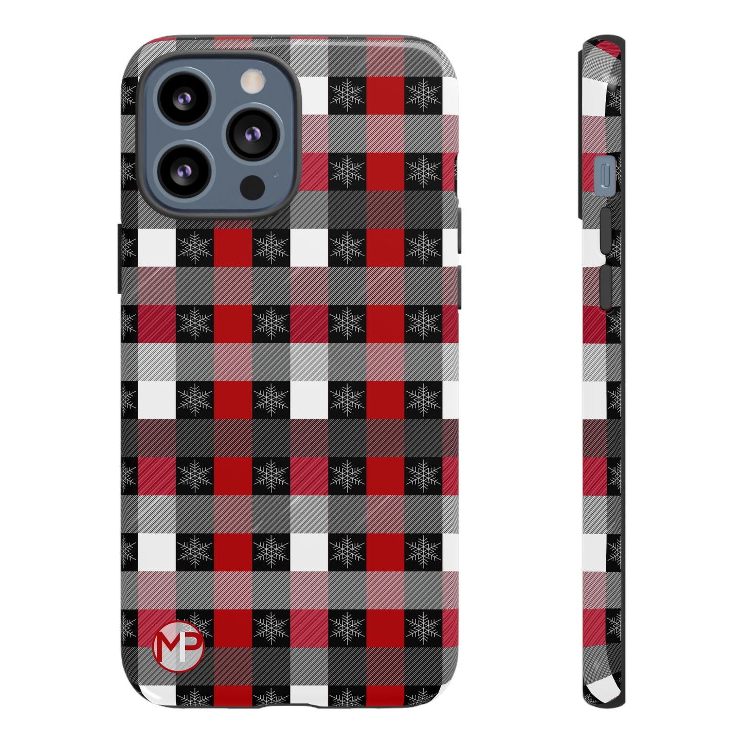Red and Black Buffalo Plaid Tough Phone Case