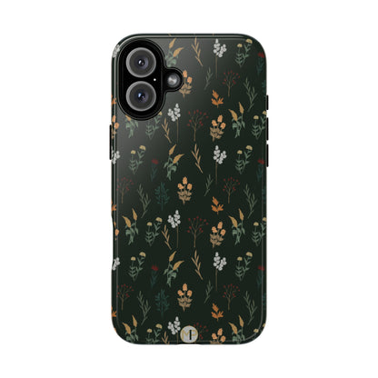 Pressed Floral Tough Phone Case - Durable Design for Nature Lovers