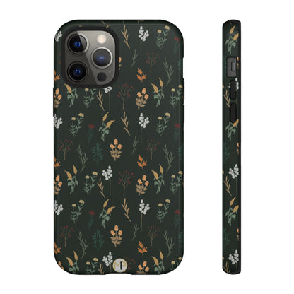 Pressed Floral Tough Phone Case - Durable Design for Nature Lovers