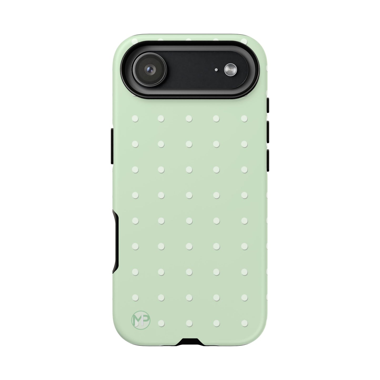 Mint Dot Tough Phone Case — Protective Polka Dot iPhone Cover