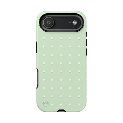 Mint Dot Tough Phone Case — Protective Polka Dot iPhone Cover