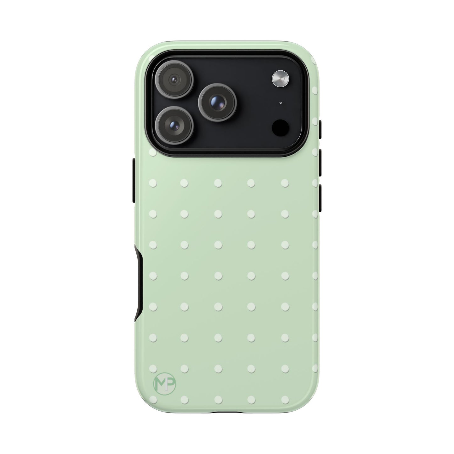 Mint Dot Tough Phone Case — Protective Polka Dot iPhone Cover