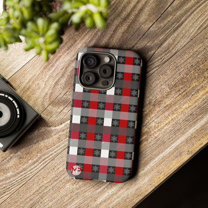 Red and Black Buffalo Plaid Tough Phone Case