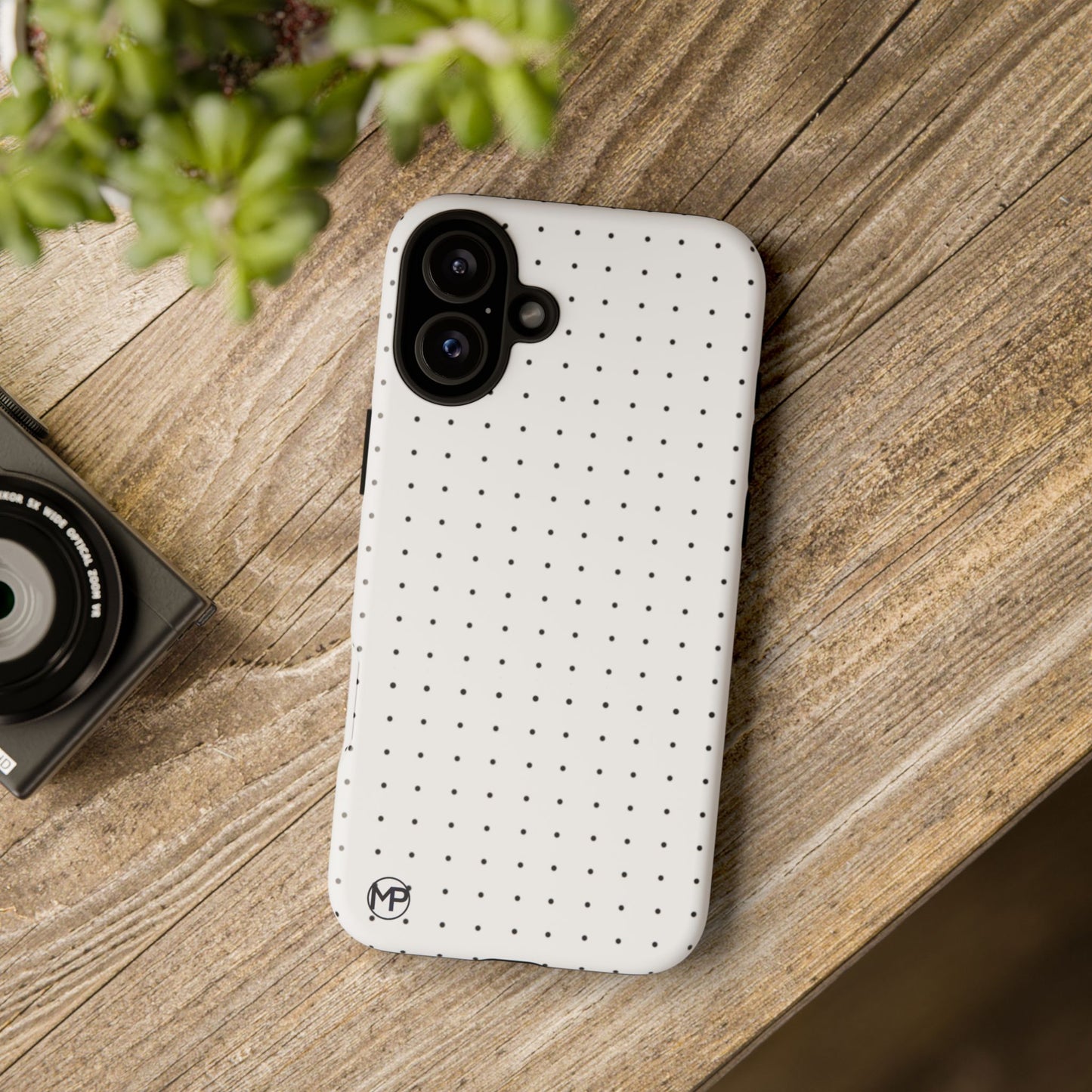 White Mini Polka-Dot Dot Tough Phone Case