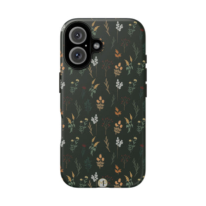Pressed Floral Tough Phone Case - Durable Design for Nature Lovers