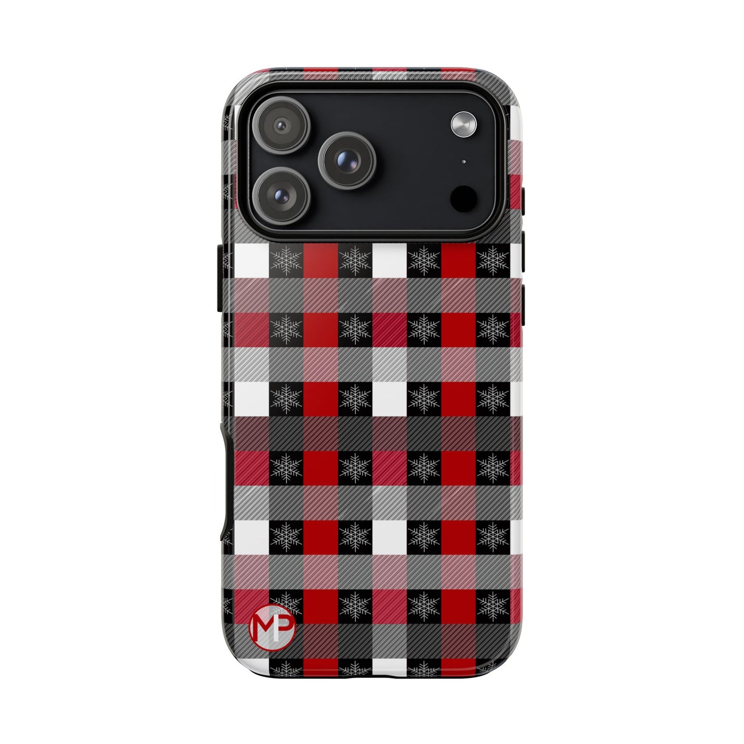 Red and Black Buffalo Plaid Tough Phone Case