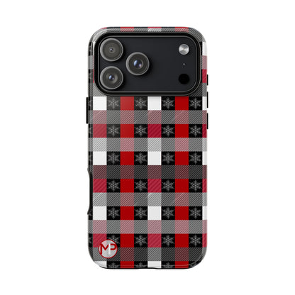 Red and Black Buffalo Plaid Tough Phone Case