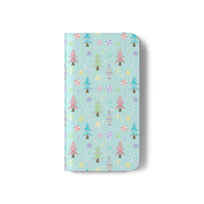 Pastel Christmas Trees Wallet Case
