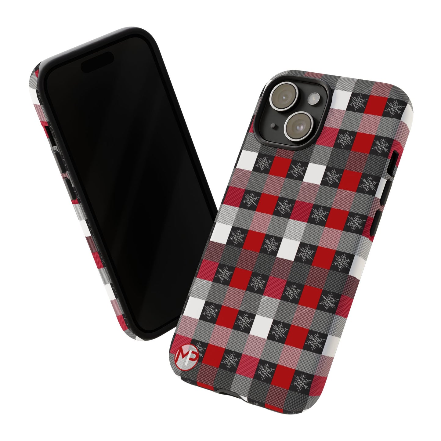 Red and Black Buffalo Plaid Tough Phone Case