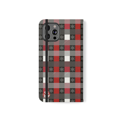 Red & Black Buffalo Plaid Flip Phone Case – Wallet Folio Cover