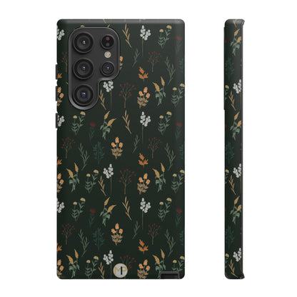 Pressed Floral Tough Phone Case - Durable Design for Nature Lovers