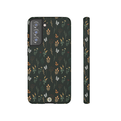 Pressed Floral Tough Phone Case - Durable Design for Nature Lovers