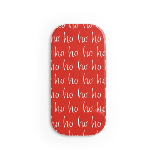 Christmas 'ho ho ho' Phone Grip Stand – Red Holiday Click-On Grip