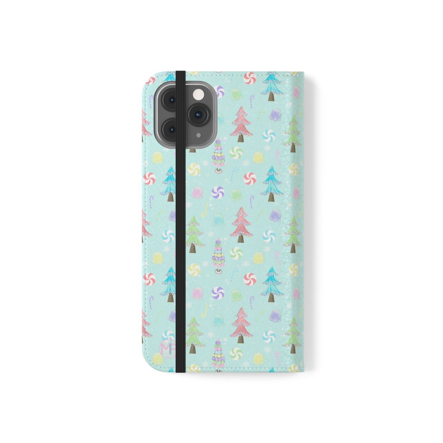 Pastel Christmas Trees Wallet Case