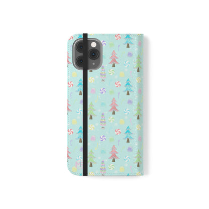 Pastel Christmas Trees Wallet Case