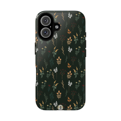 Pressed Floral Tough Phone Case - Durable Design for Nature Lovers