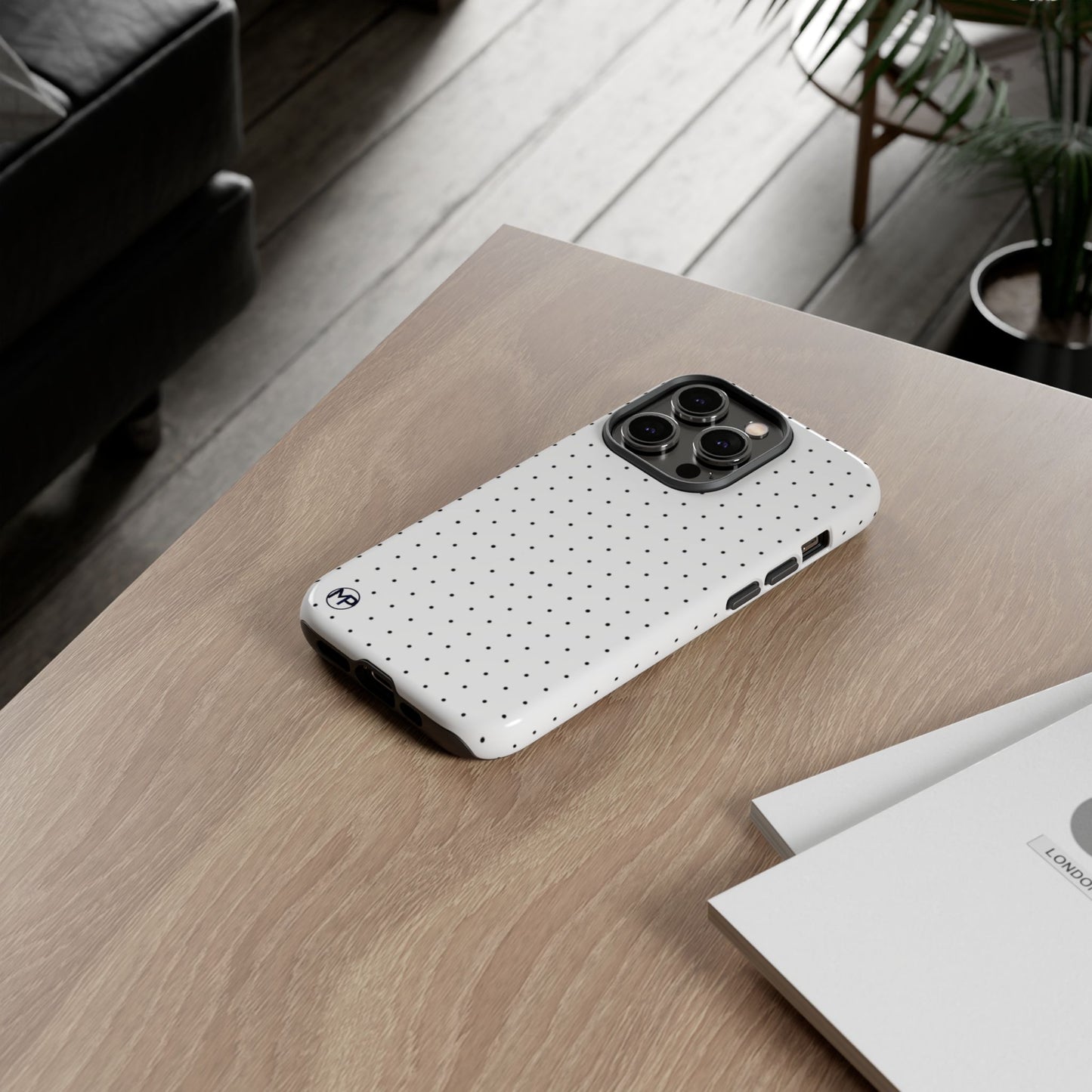 White Mini Polka-Dot Dot Tough Phone Case