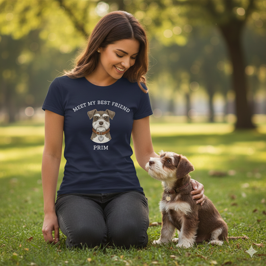 Teacup Schnauzer Personalized Dog T-Shirt